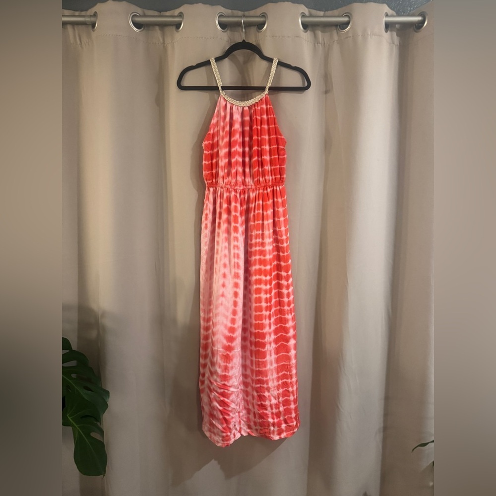 Anthony Richards Coral Sleeveless Maxi Dress